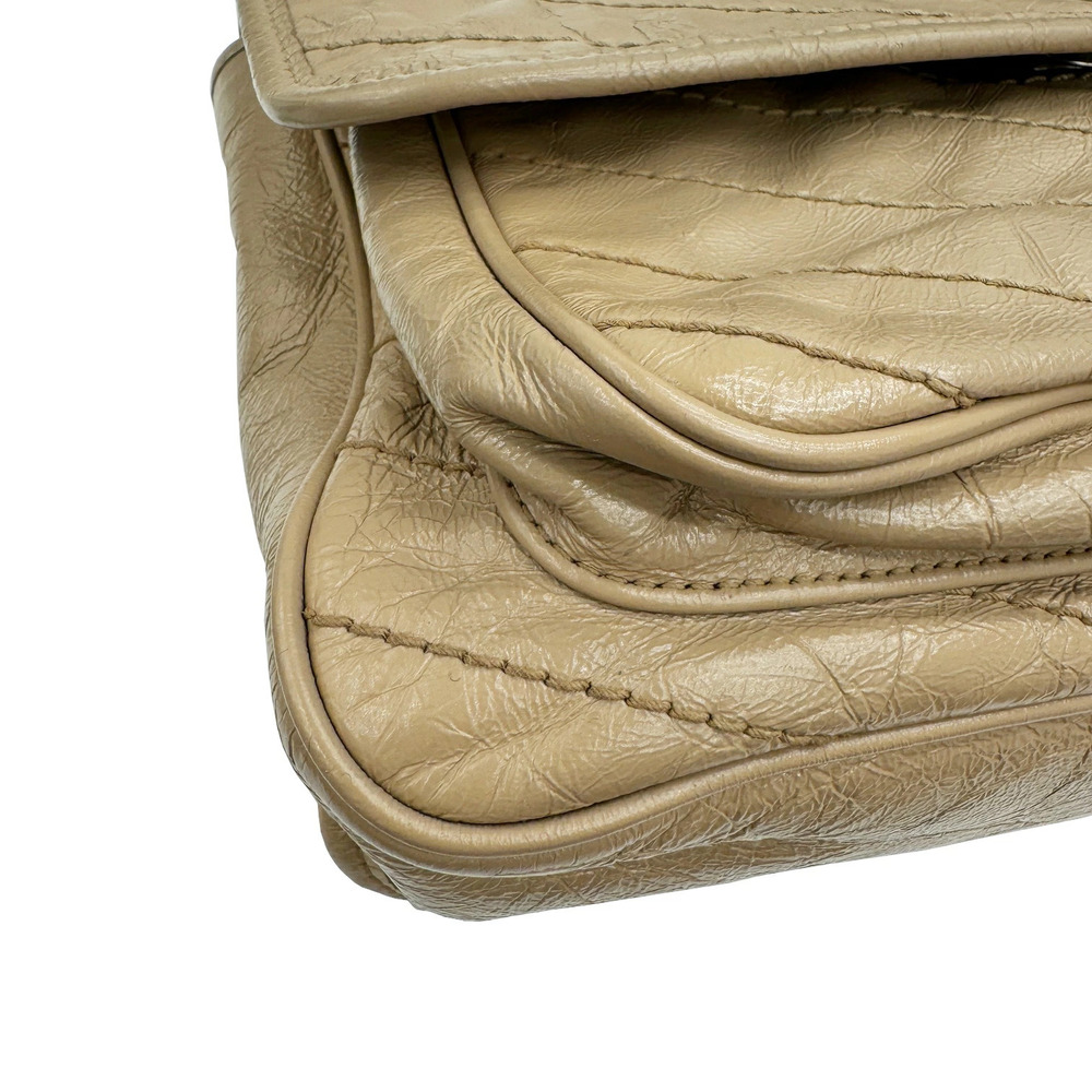 SAINT LAURENT Niki Chain Shoulder Bag Leather Beige - Picture 5 of 11
